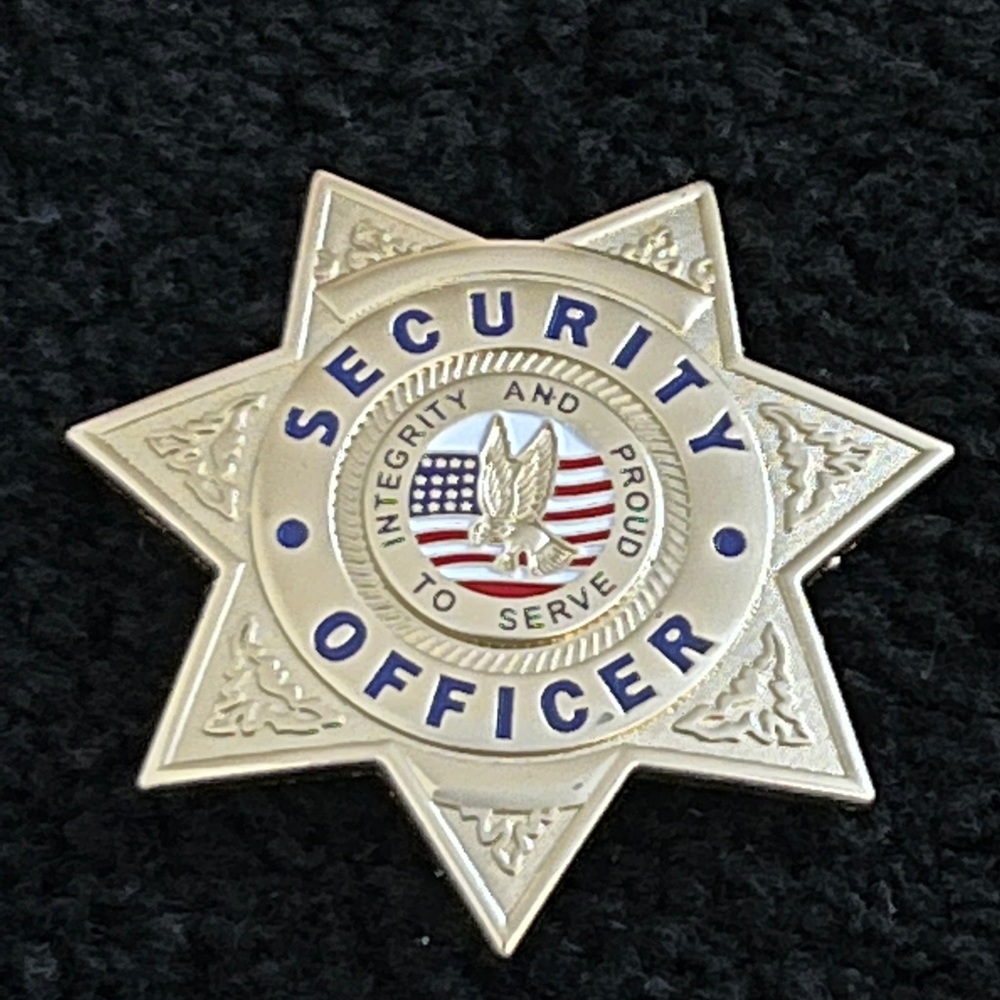 COPY - Silver Star 7 Point Security Badge